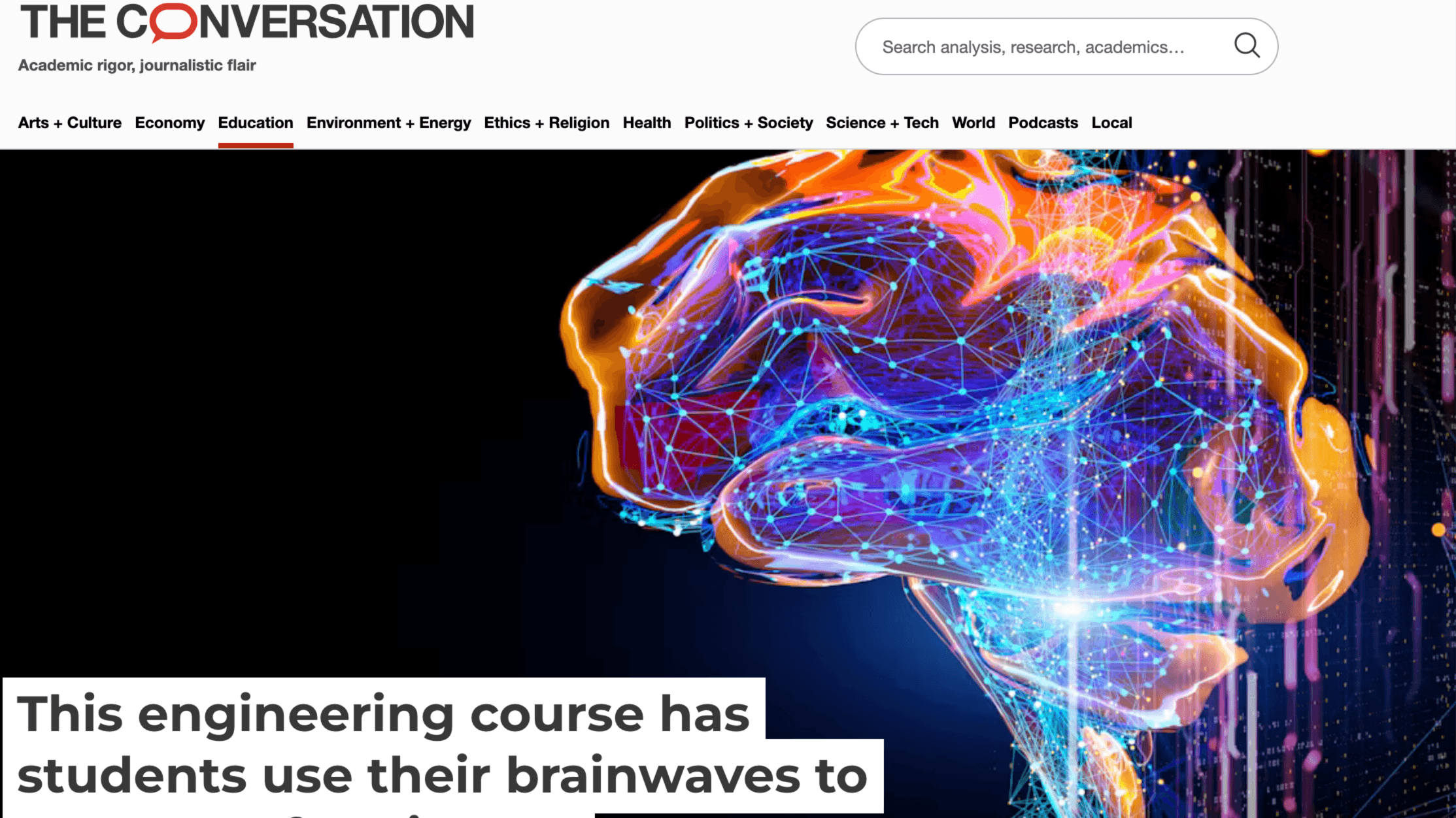 This engineering course has students use their brainwaves to create performing art